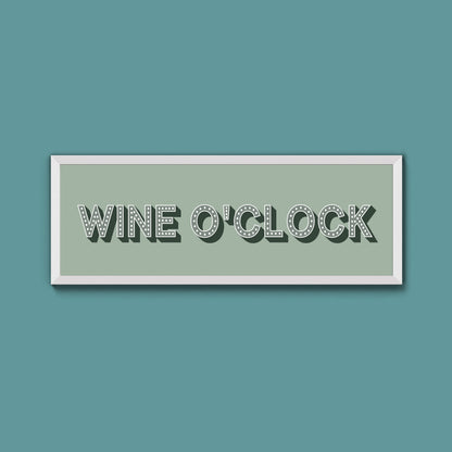 Wine O'Clock Framed Print (New Style)