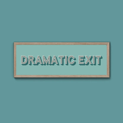 Dramatic Exit Framed Print