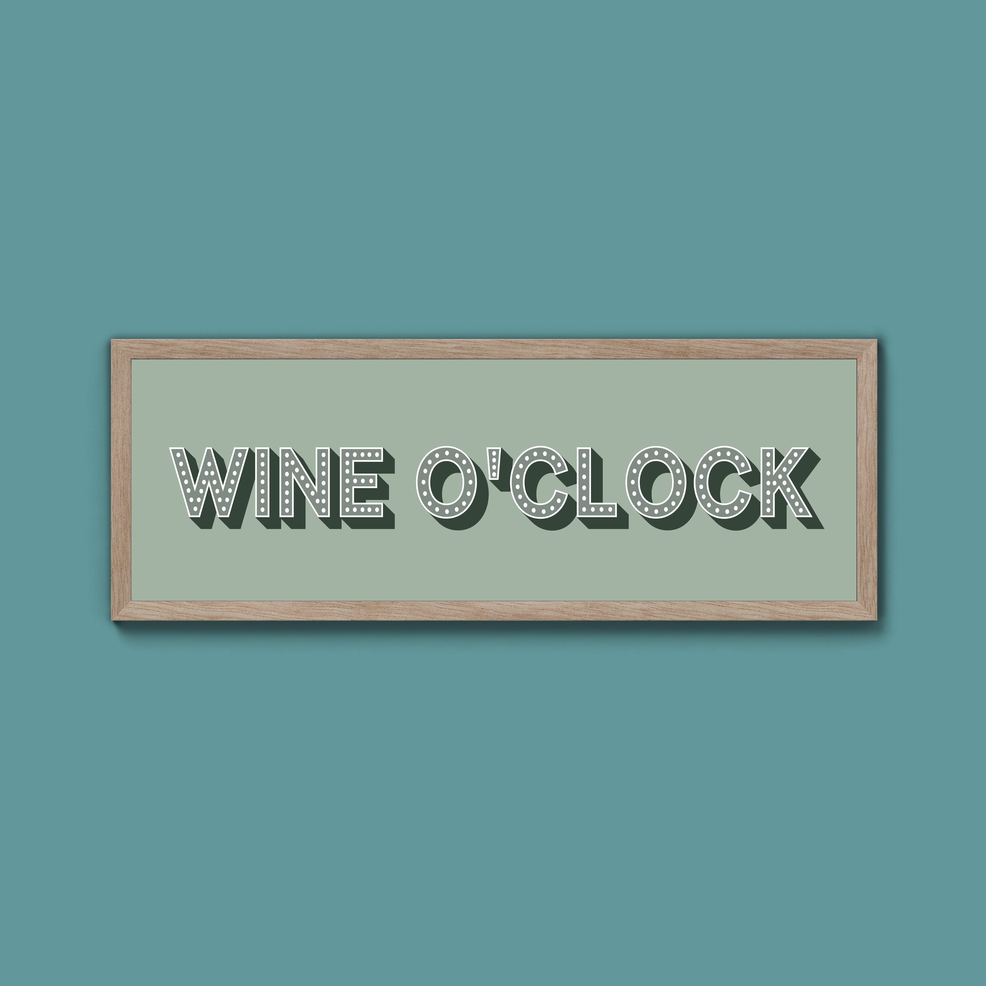 Wine O'Clock Framed Print (New Style)