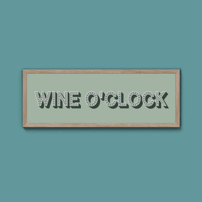 Wine O'Clock Framed Print (New Style)