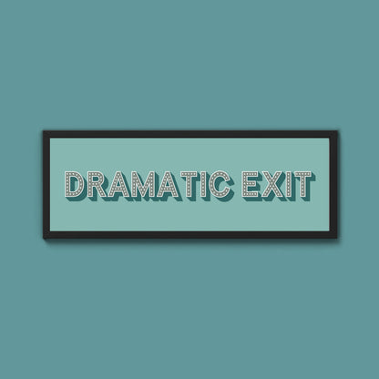 Dramatic Exit Framed Print