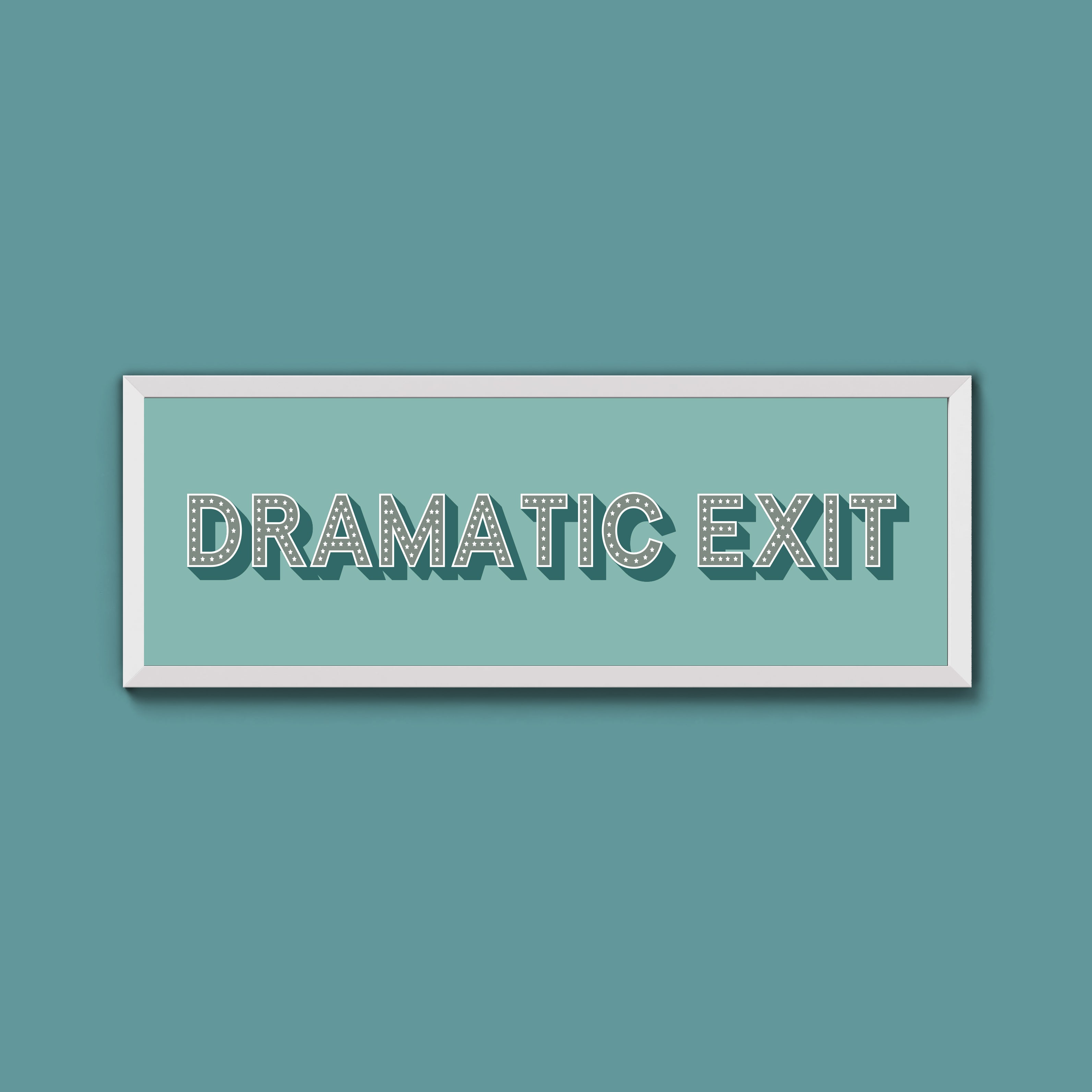 Dramatic Exit Framed Print