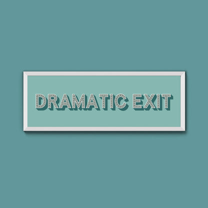 Dramatic Exit Framed Print