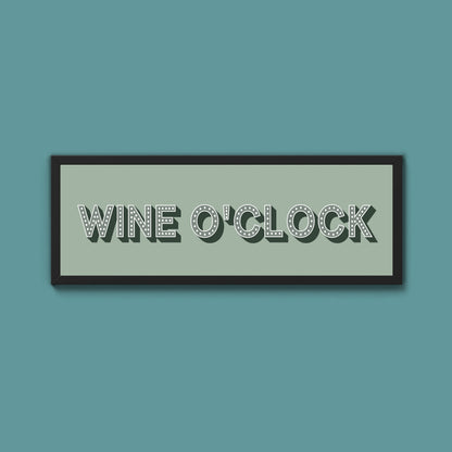 Wine O'Clock Framed Print (New Style)