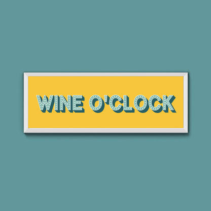 Wine O'Clock Framed Print (New Style)