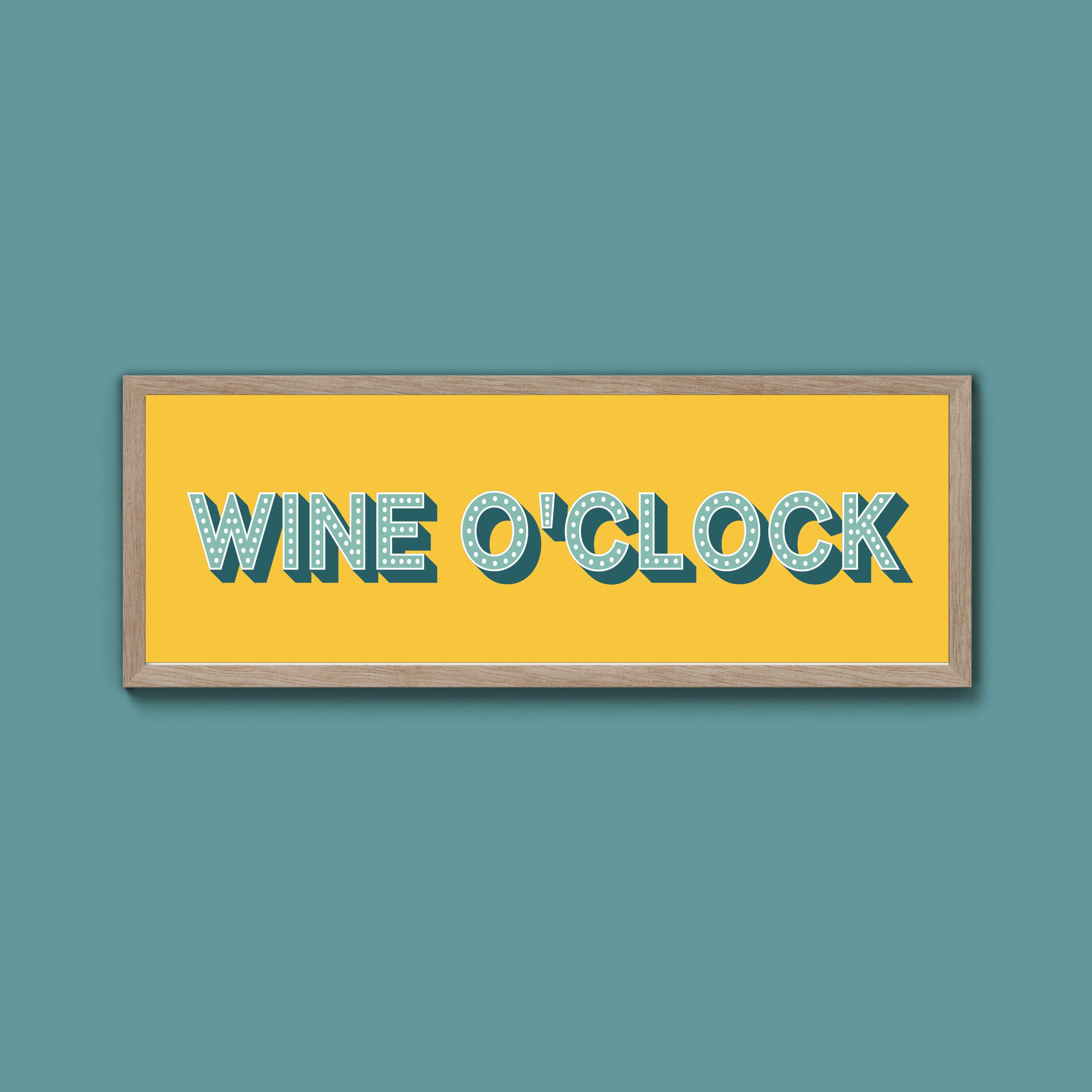 Wine O'Clock Framed Print (New Style)