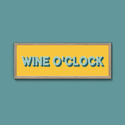 Wine O'Clock Framed Print (New Style)