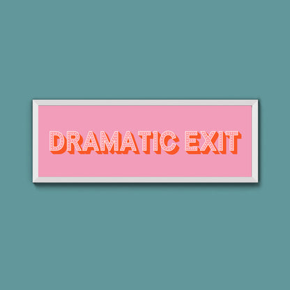 Dramatic Exit Framed Print
