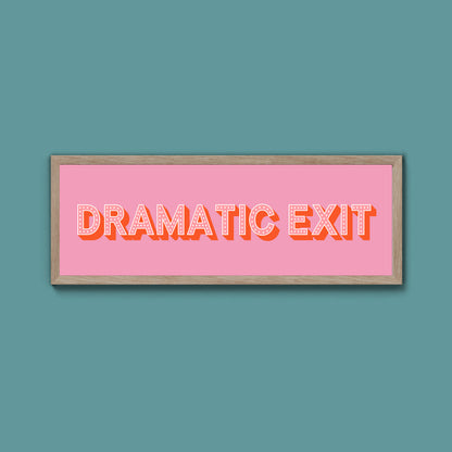 Dramatic Exit Framed Print
