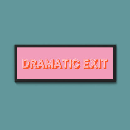Dramatic Exit Framed Print