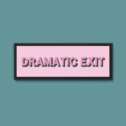 Dramatic Exit Framed Print