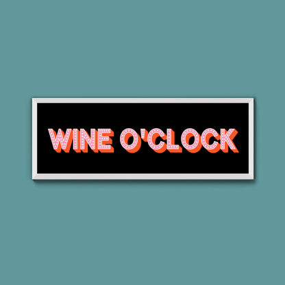 Wine O'Clock Framed Print (New Style)