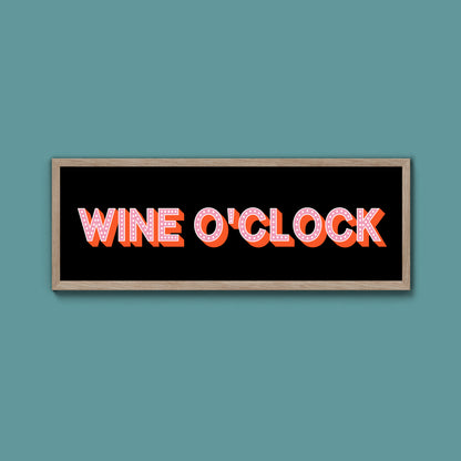 Wine O'Clock Framed Print (New Style)