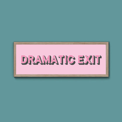 Dramatic Exit Framed Print