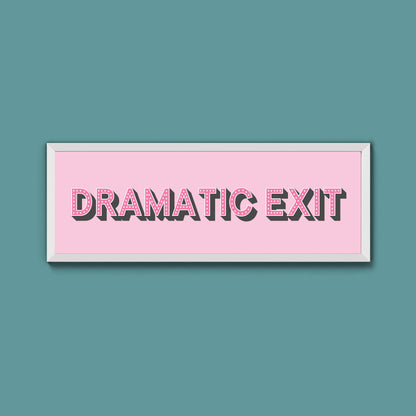 Dramatic Exit Framed Print