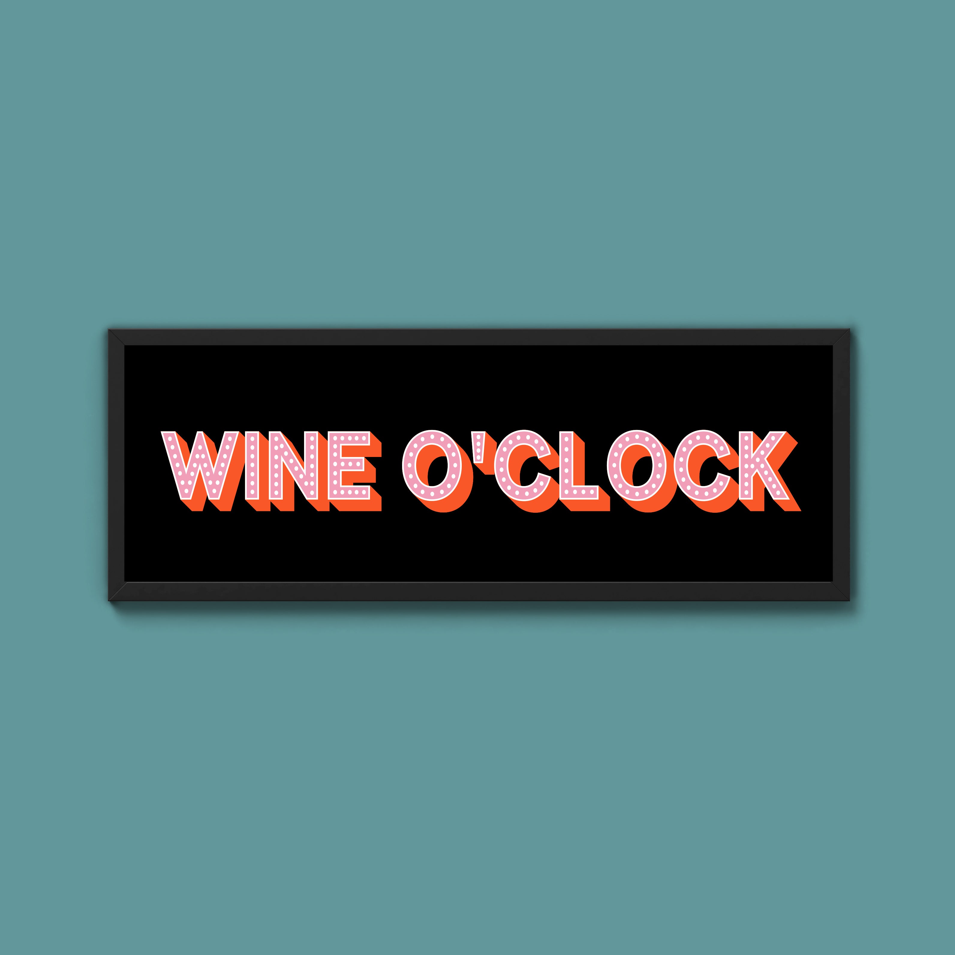 Wine O'Clock Framed Print (New Style)