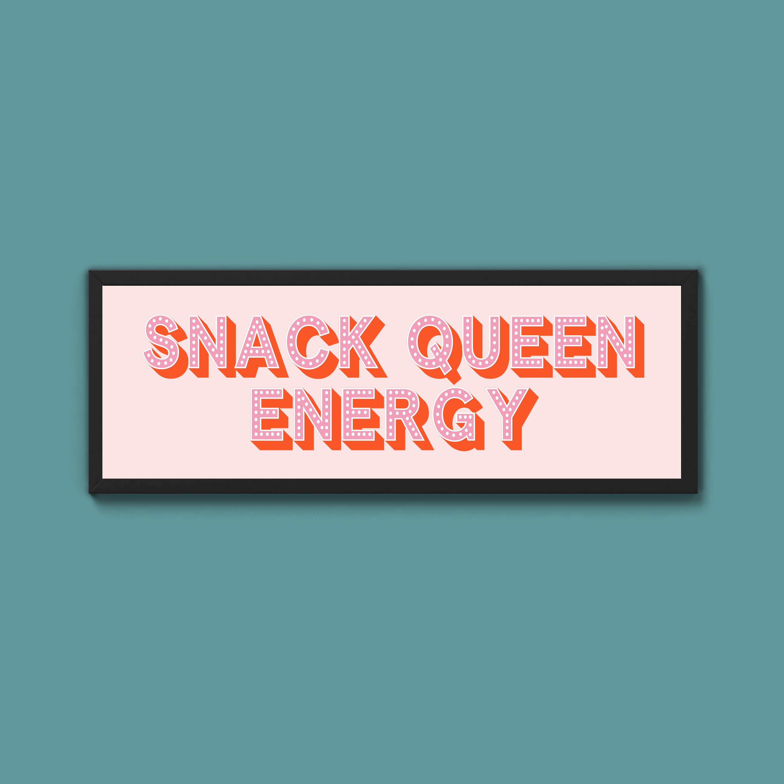 Snack Queen Energy Framed Print (New Style)