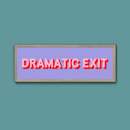 Dramatic Exit Framed Print