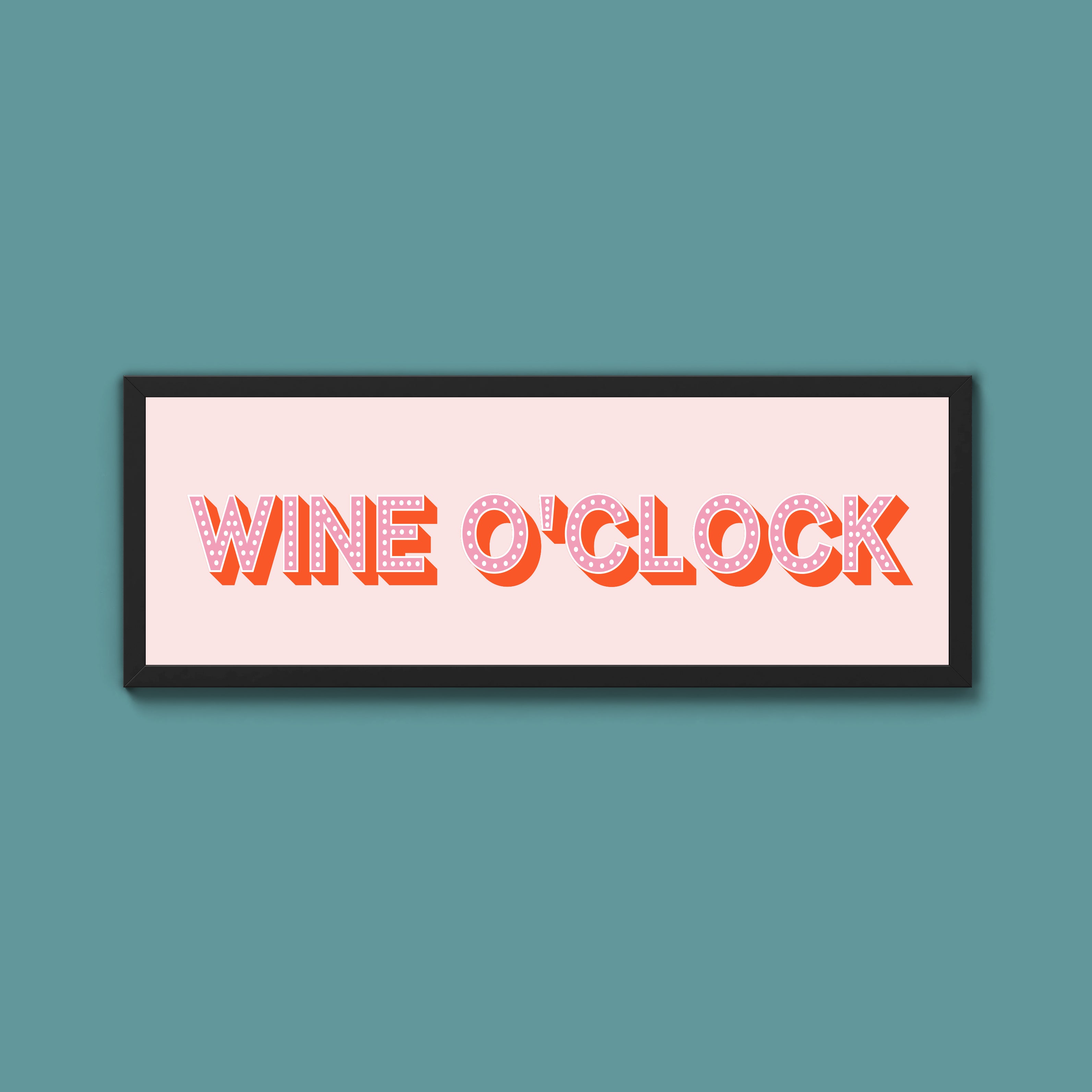 Wine O'Clock Framed Print (New Style)