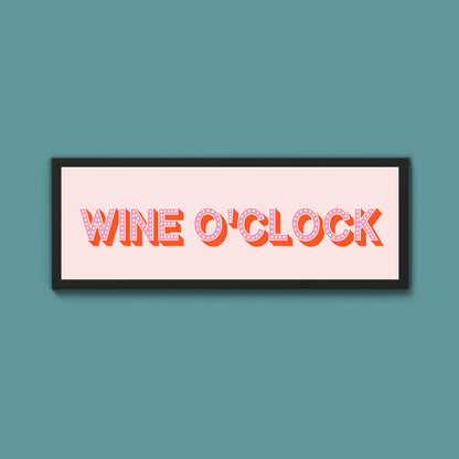 Wine O'Clock Framed Print (New Style)