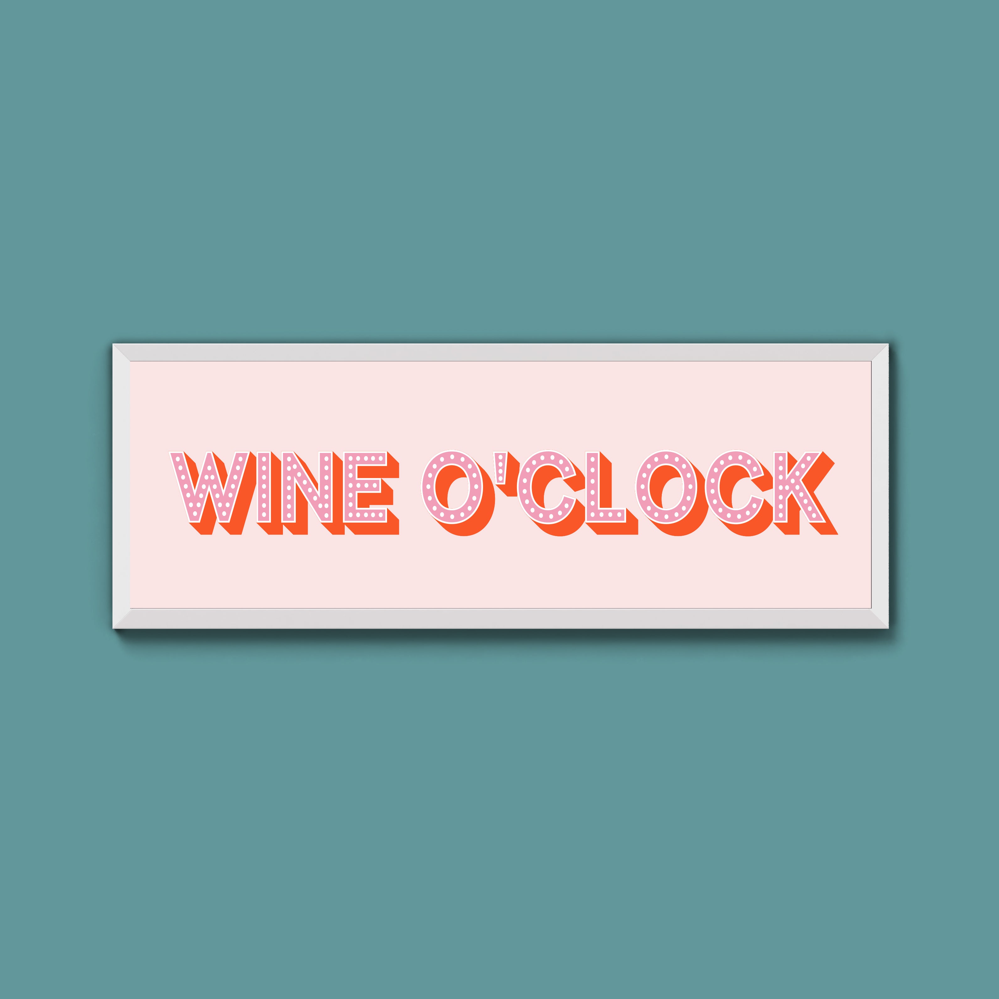 Wine O'Clock Framed Print (New Style)
