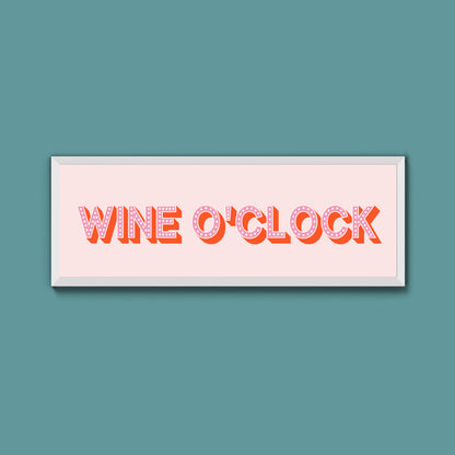 Wine O'Clock Framed Print (New Style)