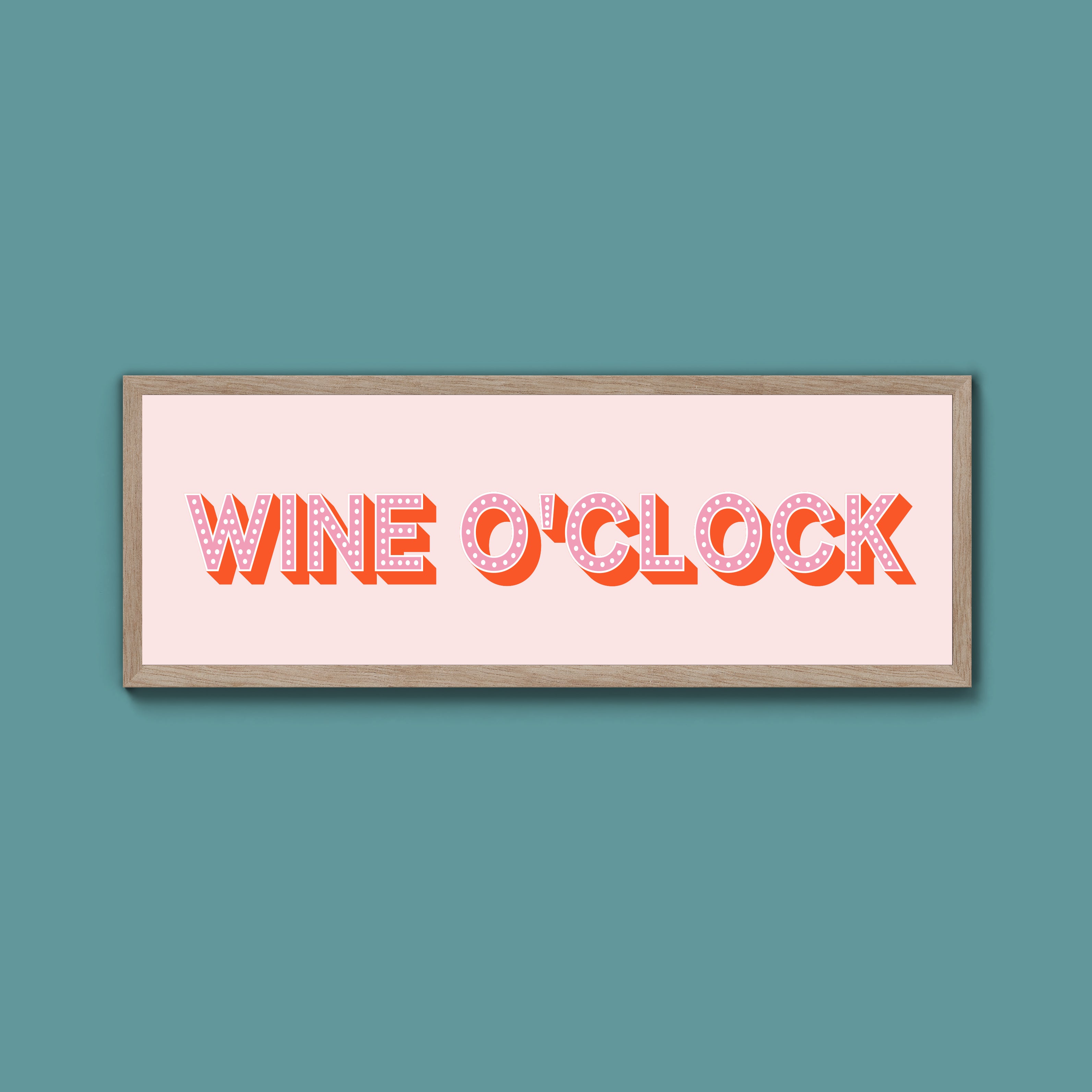 Wine O'Clock Framed Print (New Style)