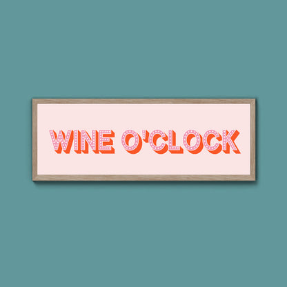 Wine O'Clock Framed Print (New Style)