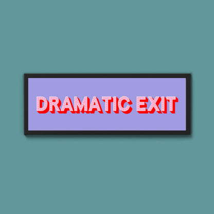 Dramatic Exit Framed Print