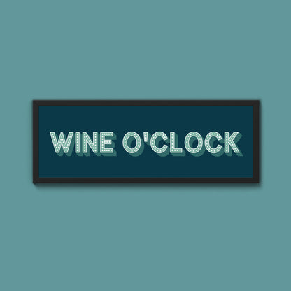 Wine O'Clock Framed Print (New Style)