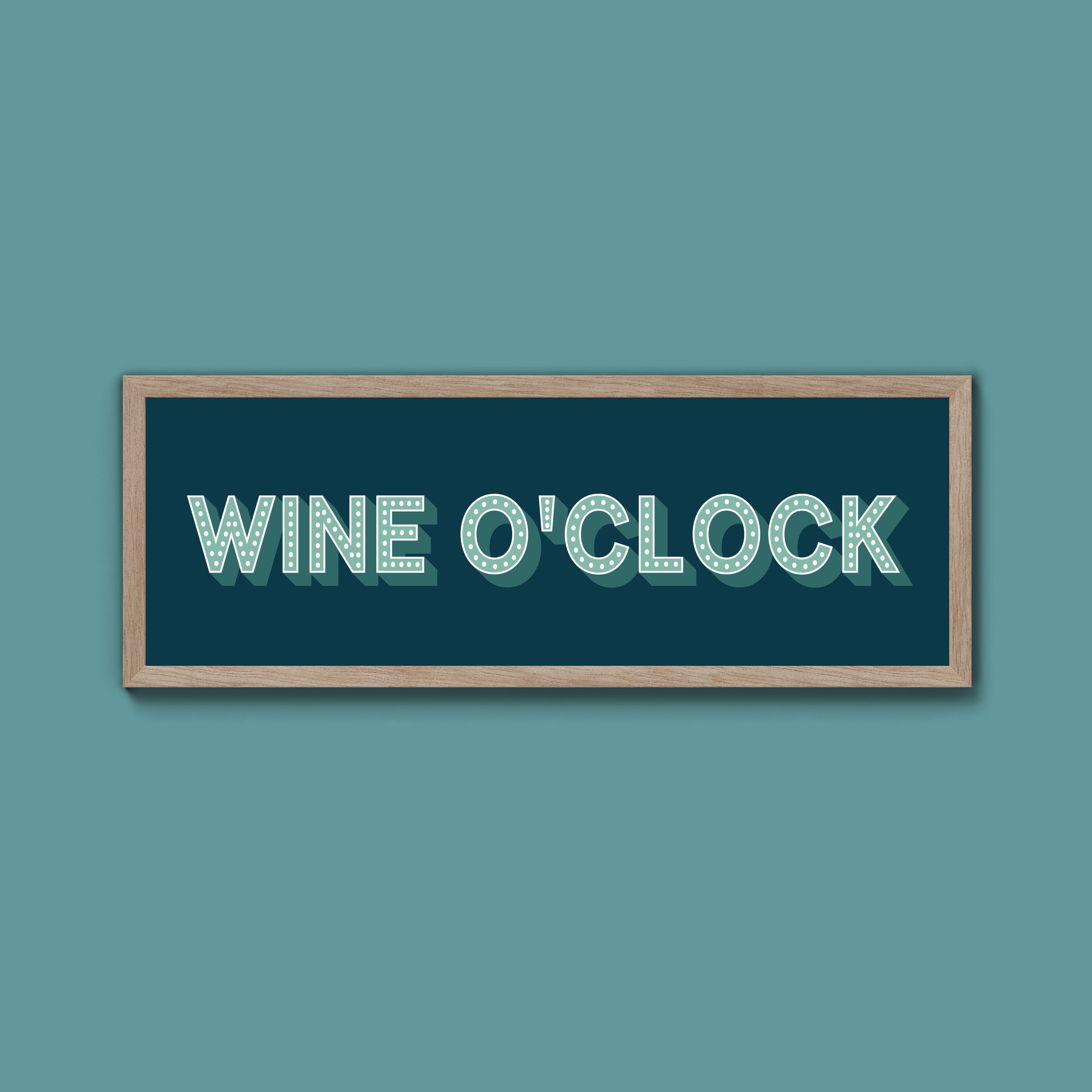 Wine O'Clock Framed Print (New Style)