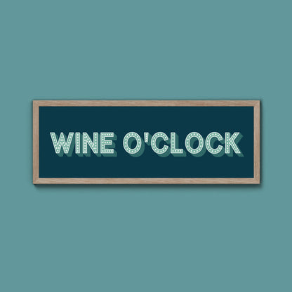 Wine O'Clock Framed Print (New Style)
