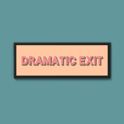 Dramatic Exit Framed Print