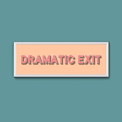 Dramatic Exit Framed Print