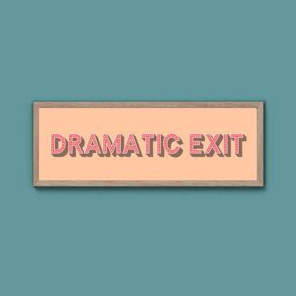 Dramatic Exit Framed Print