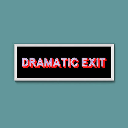 Dramatic Exit Framed Print