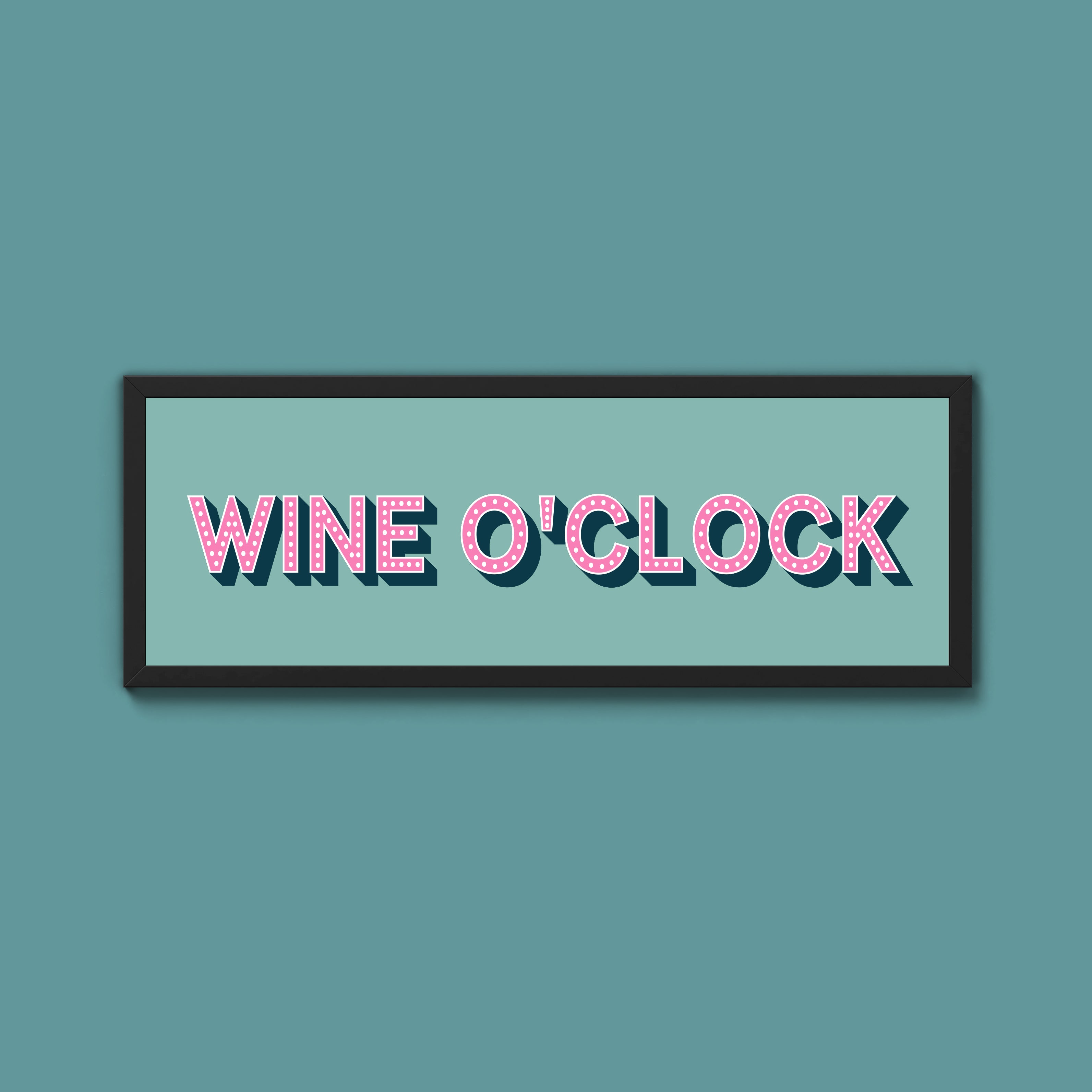 Wine O'Clock Framed Print (New Style)