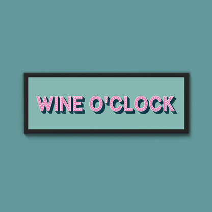 Wine O'Clock Framed Print (New Style)