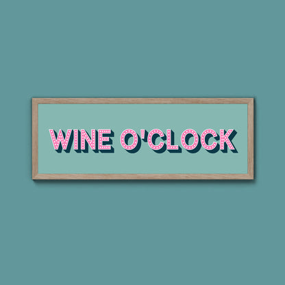 Wine O'Clock Framed Print (New Style)
