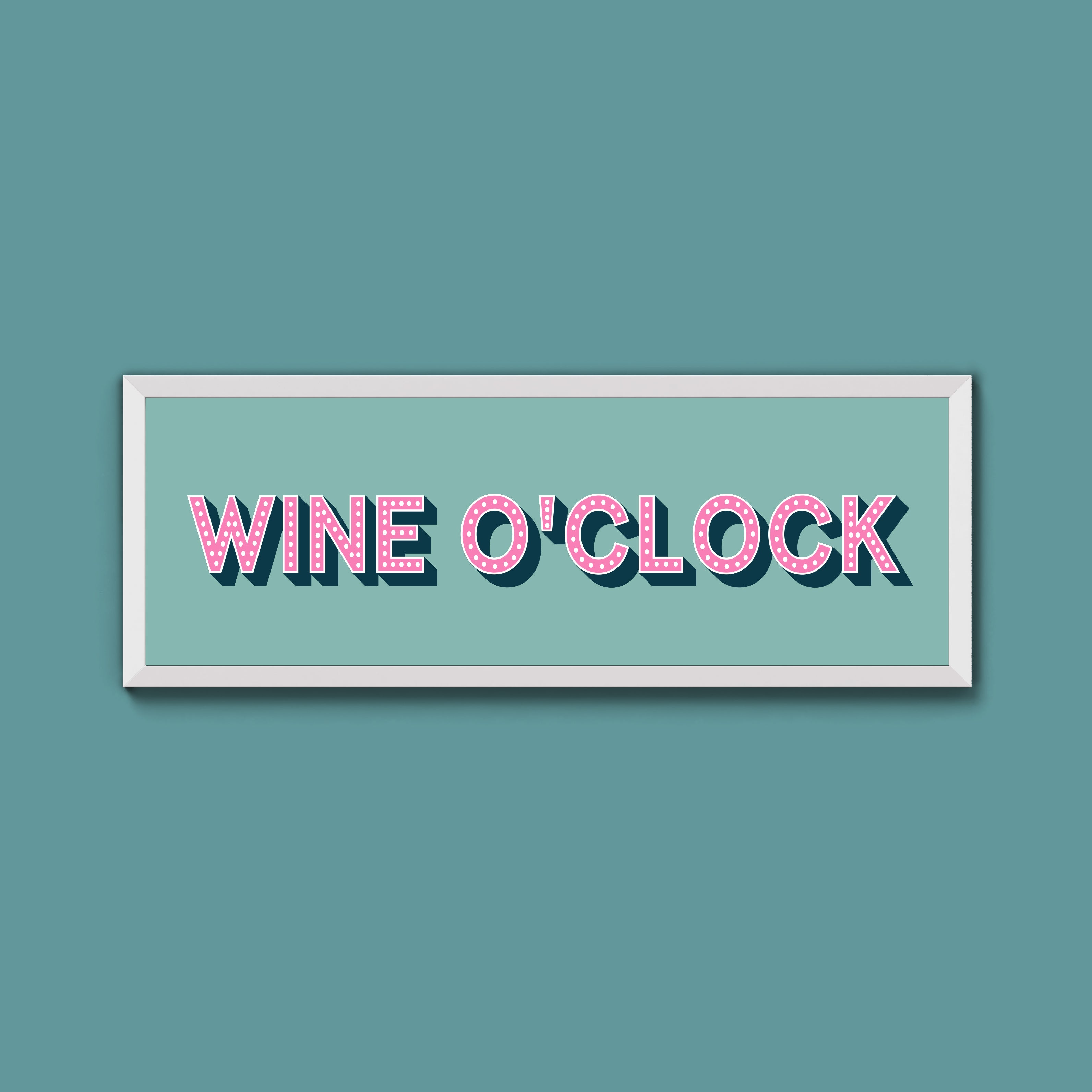 Wine O'Clock Framed Print (New Style)