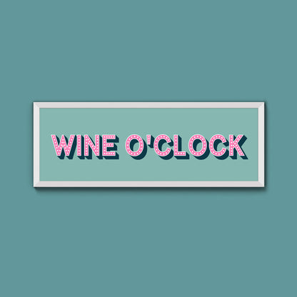 Wine O'Clock Framed Print (New Style)