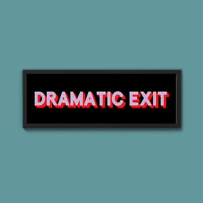 Dramatic Exit Framed Print