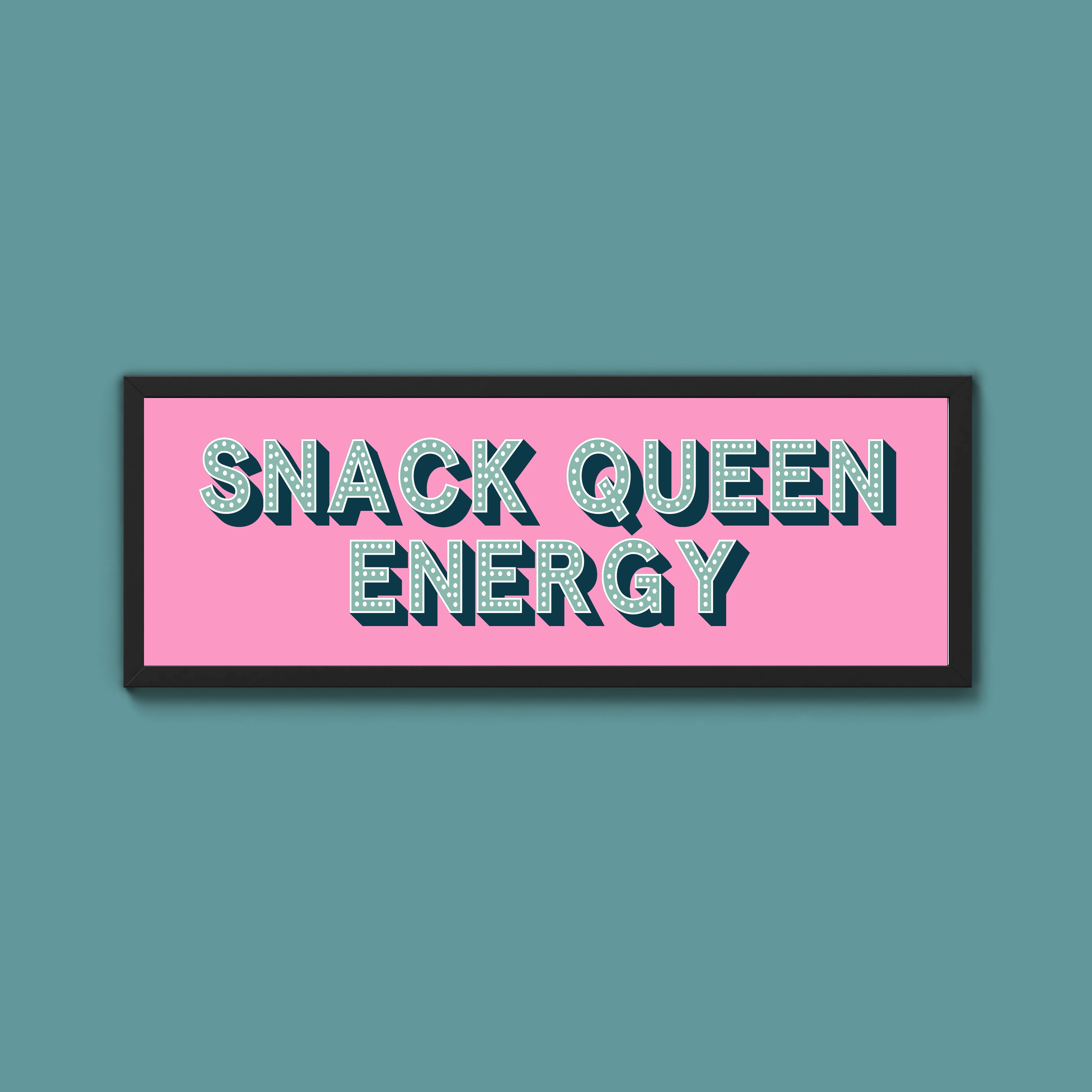 Snack Queen Energy Framed Print (New Style)