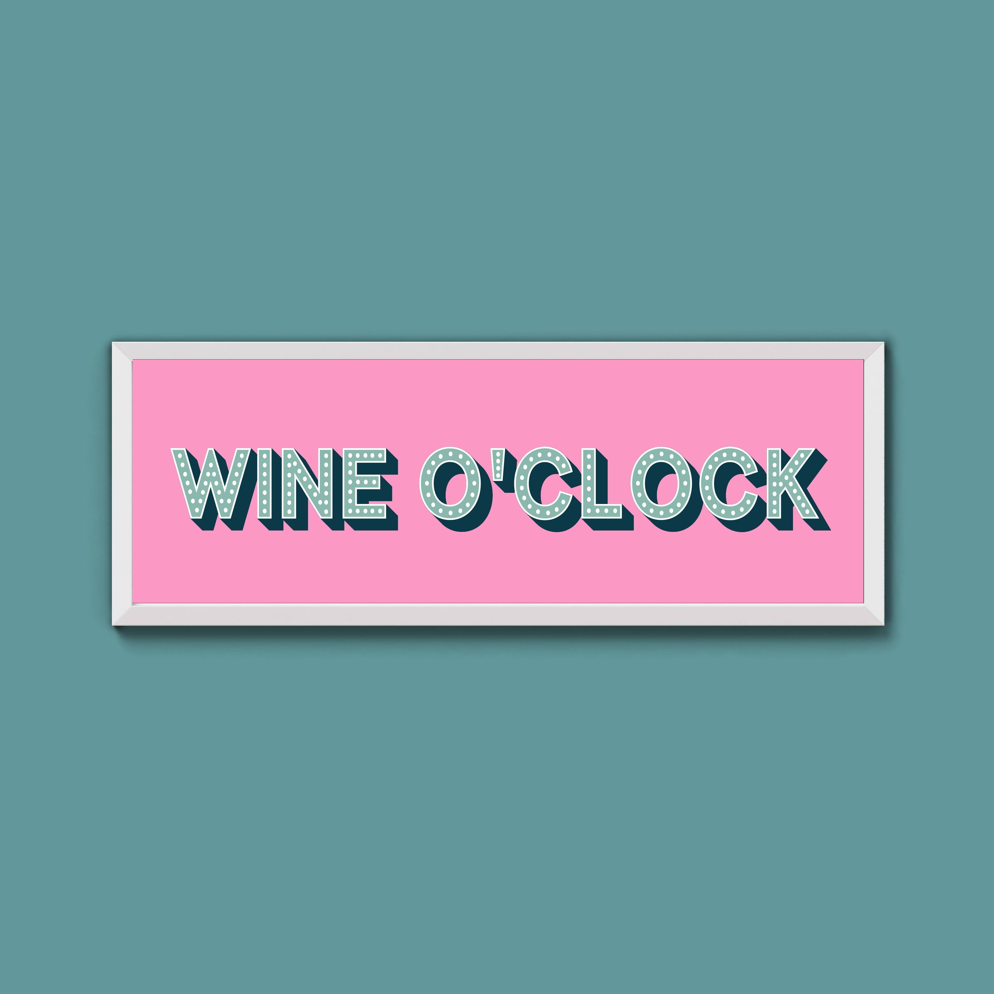 Wine O'Clock Framed Print (New Style)