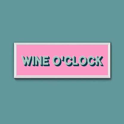 Wine O'Clock Framed Print (New Style)
