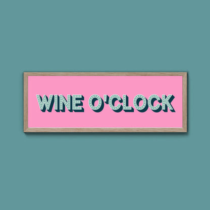 Wine O'Clock Framed Print (New Style)