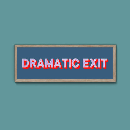Dramatic Exit Framed Print