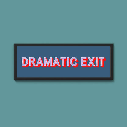 Dramatic Exit Framed Print