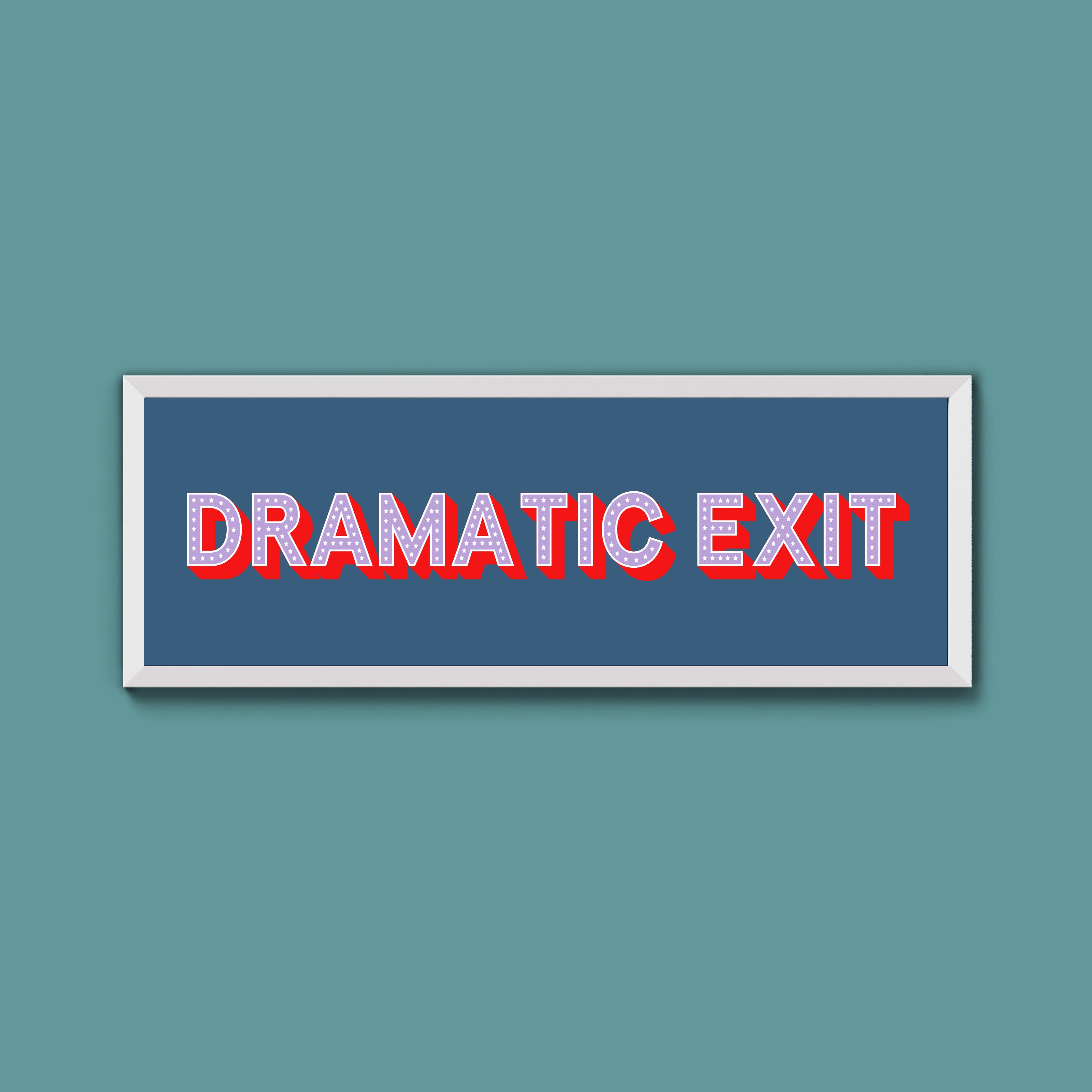 Dramatic Exit Framed Print