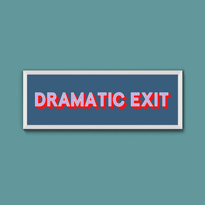 Dramatic Exit Framed Print